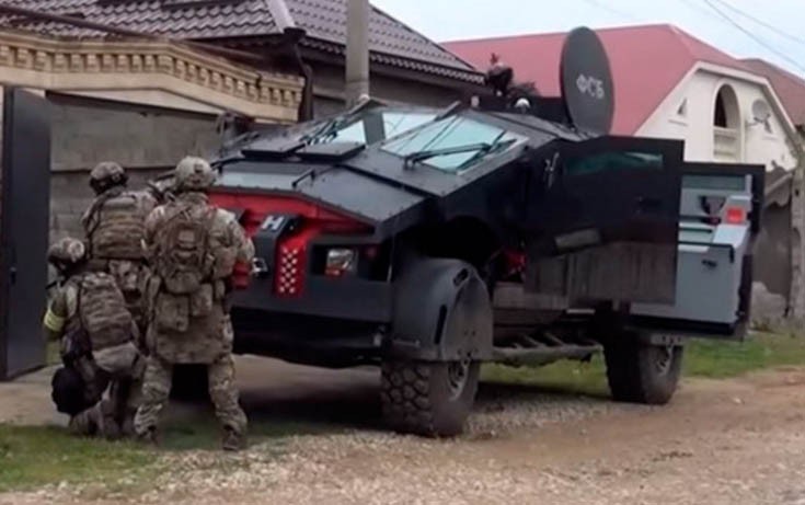 Xe bọc thép Falkatus xuất hiện trong đoạn video do an ninh Nga công bố