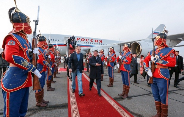 Ngoại trưởng Nga Lavrov trong chuyến thăm Mông Cổ hôm 14/4/2016 vừa qua.