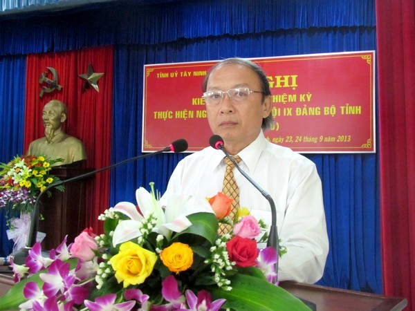 Ông Võ Văn Phuông, ủy viên TƯ Đảng, nguyên Bí thư Tỉnh ủy tỉnh Tây Ninh, tân Phó Trưởng Ban Tuyên giáo TƯ.