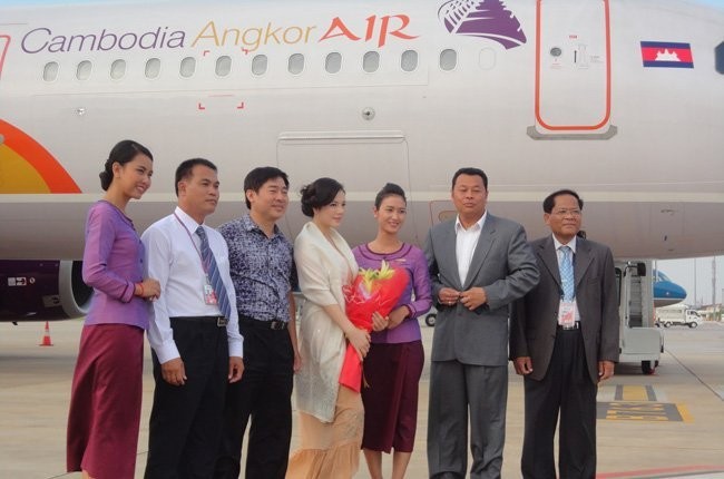 Hãng hàng không Cambodia Angkor Air đang dần mở rộng mạng bay trong khu vực - Ảnh: TLTBKTSG Online.