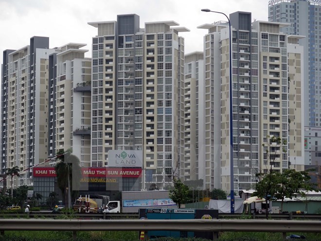 Dự án căn hộ cao cấp The Sun Avenue, quận 2, Thành phố Hồ Chí Minh thu hút khách trong thời gian qua. (Ảnh: Hoàng Hải/TTXVN)