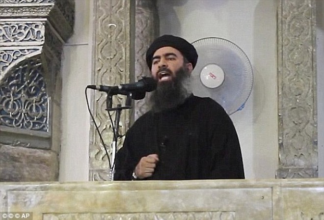 Thủ lĩnh tối cao của IS Abu Bakr al-Baghdadi. Ảnh: Dailymail