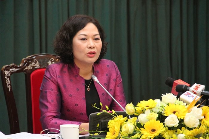 Bà Nguyễn Thị Hồng tại buổi họp báo - Ảnh: Thùy Dung