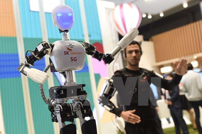 Sản phẩm robot viễn thông của công ty SK. (Nguồn: AFP/TTXVN)