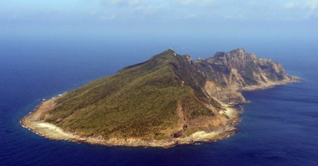 Đảo Điếu Ngư/Senkaku nhìn từ trên cao.