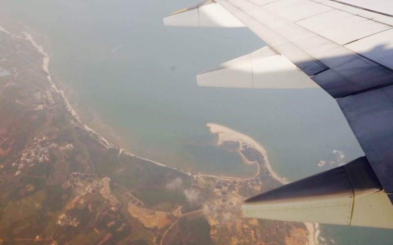 Ảnh chụp từ máy bay tới đảo Phú Lâm hôm 6/2. Ảnh: CCTV