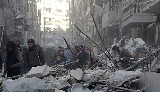 Aleppo hoang tàn vì các cuộc giao tranh. Ảnh: Reuters
