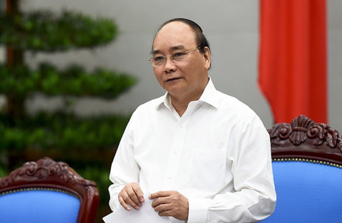 Thủ tướng Nguyễn Xuân Phúc phát biểu tại phiên họp ngày 23-6 - Ảnh: Cổng thông tin điện tử Chính phủ 