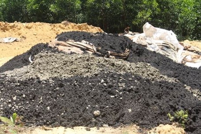 Bùn thải của Formosa chôn lấp trái phép