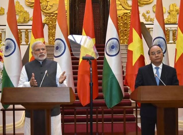 Thủ tướng Narendra Modi và Thủ tướng Nguyễn Xuân Phúc