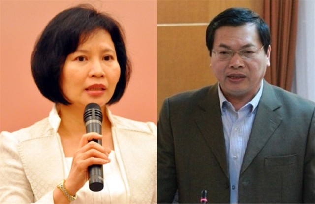 Ông Vũ Huy Hoàng và bà Hồ Thị Kim Thoa. Ảnh: VietnamFinance