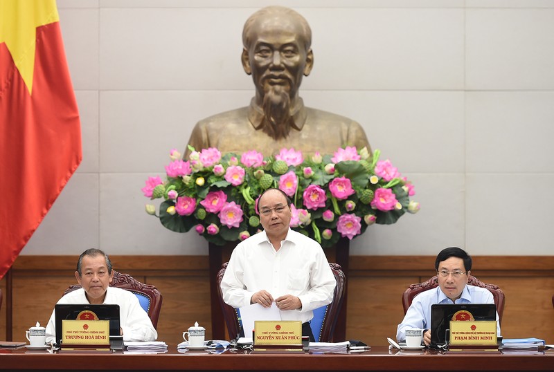 Thủ tướng Nguyễn Xuân Phúc chủ trì phiên họp - Ảnh: VGP/Quang Hiếu
