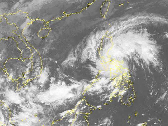 Hình ảnh mây vệ tinh của áp thấp nhiệt đới - Nguồn: Trung tâm Dự báo khí tượng thủy văn Trung ương