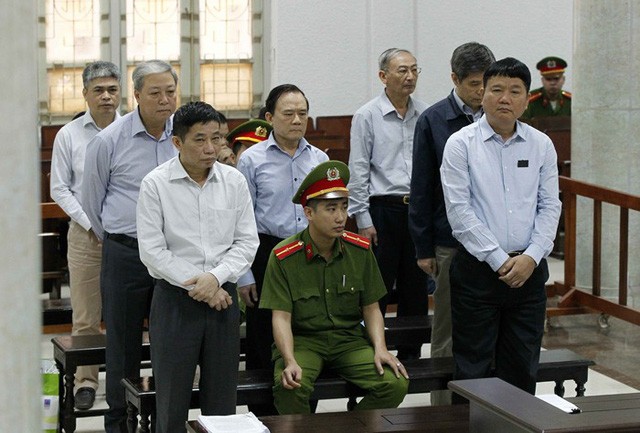 Ông Đinh La Thăng tại phiên tòa tháng 3/2018. Ảnh: Dân trí
