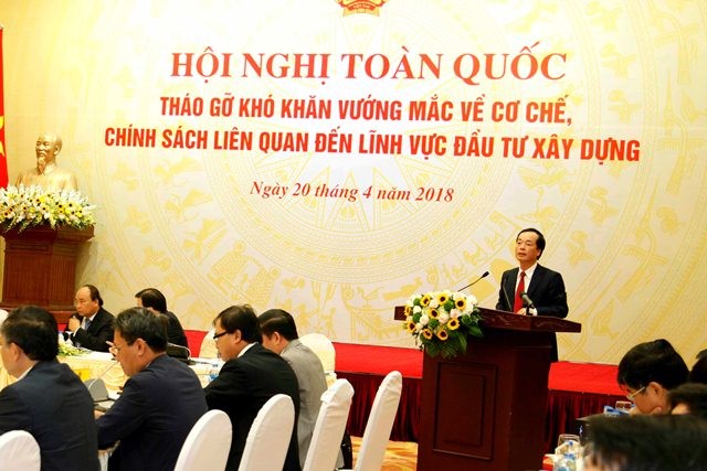 Bộ trưởng Bộ Xây dựng Phạm Hồng Hà phát biểu tại Hội nghị. Nguồn: xaydung.gov.vn