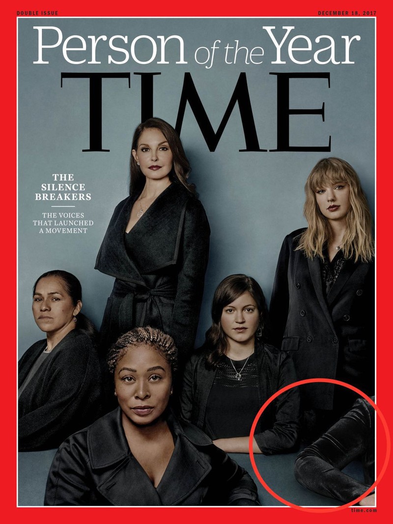 Theo ông Edward Felsenthal, tổng biên tập Tạp chí Time khuỷu tay trên ảnh bìa là của một điều dưỡng viên tại Mỹ. Để giữ công việc, cô không dám tố cáo tên thủ phạm đã xâm hại mình. Nguồn: Mashable