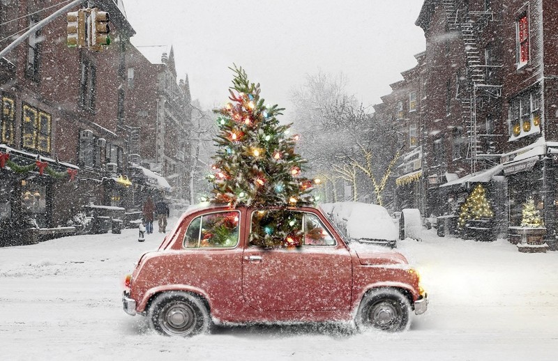 Các nhà sáng chế lấy cảm hứng thiết kế cây thông Giáng sinh mini này từ các cỗ xe tuần lộc. Nguồn: imotobank