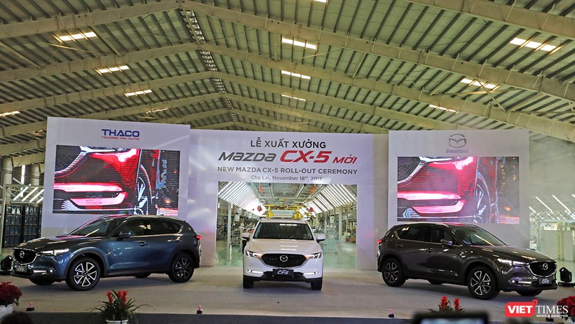 Sáng 18/11, tại Khu phức hợp Chu Lai-Trường Hải (Quảng Nam), Công ty CP Ô tô Trường Hải (Thaco) đã chính thức ra mắt mẫu xe Mazda CX-5 hoàn toàn mới với nhiều cải tiến vượt trội