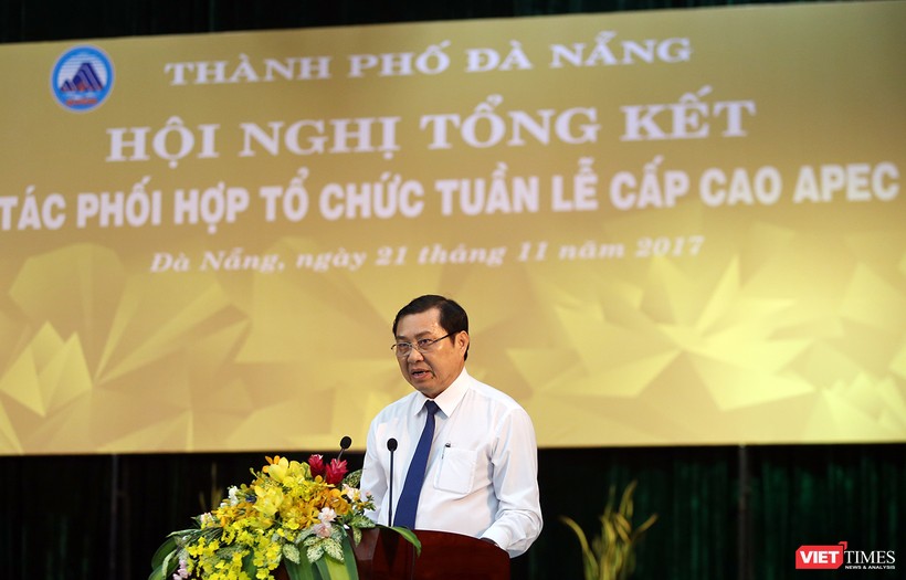 Chủ tịch UBND TP Đà Nẵng Huỳnh Đức Thơ đã đọc thư cảm ơn của Chủ tịch nước Trần Đại Quang gửi đồng bào, đồng chí và chiến sĩ thành phố Đà Nẵng