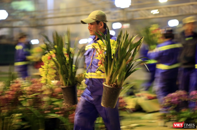 Chủ vườn lan đã bất ngờ tặng các anh chị lao công những giò lan tiền triệu là hình ảnh đẹp sau đêm giao thừa ở Đà Nẵng
