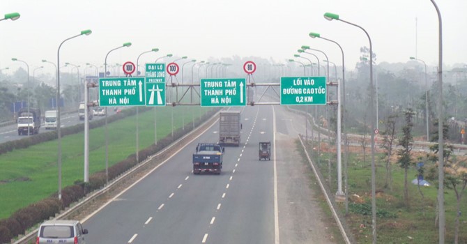 Nút giao giữa Vành đai 3,5 với Đại lộ Thăng Long thuộc địa phận quận Nam Từ Liêm, huyện Hoài Đức. Ảnh minh họa: Hanoi.gov.vn