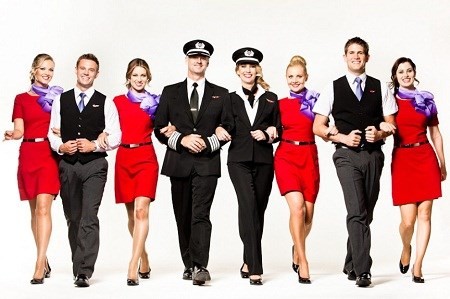 Đồng phục rất rực rỡ của hãng hàng không Virgin Australia 