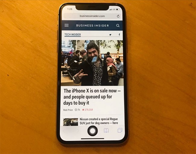 Làm thế nào để tạo nút Home ảo trên iPhone X? ảnh 5 Làm thế nào để tạo nút Home ảo trên iPhone X? ảnh 5