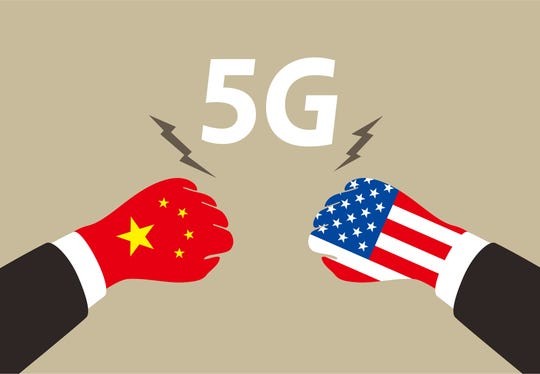 Tổng thống Trump coi những thay đổi lớn trong quá trình xây dựng mạng 5G của Mỹ là kết quả của những bất đồng thương mại với Trung Quốc. Ảnh: USA Today