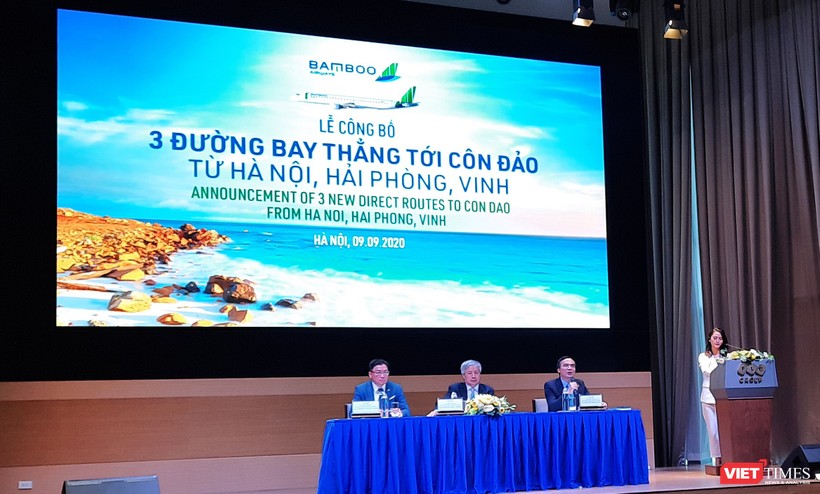 Toàn cảnh buổi lễ công bố đường bay thẳng tới Côn Đảo của Bamboo Airways (Ảnh: P.D)