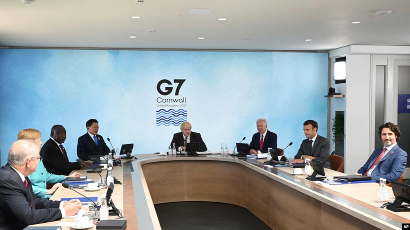 Hội nghị thượng đỉnh Nhóm G7 họp trung tuần tháng 6 tại Anh đã thống nhất kêu goi tiếp tục tiến hành điều tra về nguồn gốc SARS-CoV-2 (Ảnh: AP).