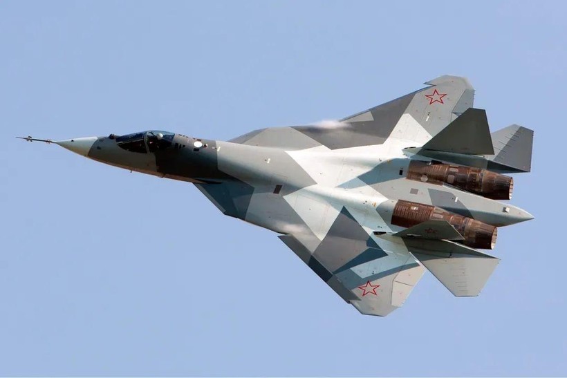 Su-57, chiến đấu cơ tàng hình hiện đại nhất của Nga đã tới Ukraine tham chiến (Ảnh: RIA).