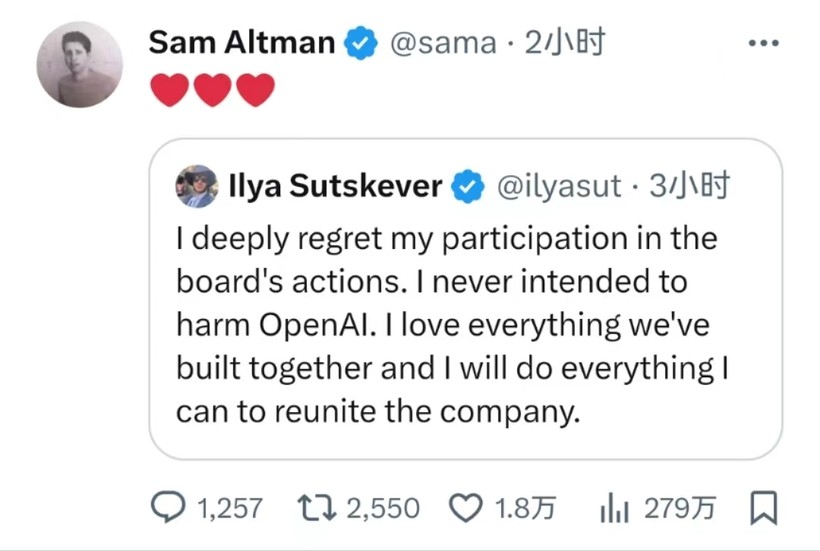 Sam Altman đăng lại bản tweet Sam dang lai tweet cua Illya.jpg