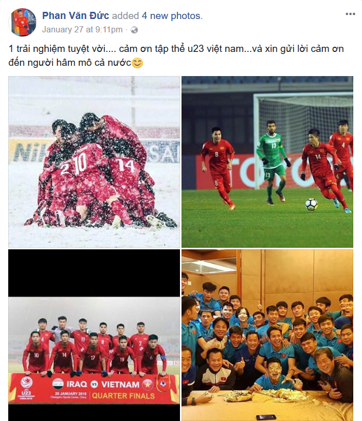Tuyển thủ U23 Việt Nam chia sẻ gì trên "Phây" sau trận chung kết ảnh 3 Tuyển thủ U23 Việt Nam chia sẻ gì trên "Phây" sau trận chung kết ảnh 3
