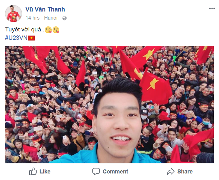 Tuyển thủ U23 Việt Nam chia sẻ gì trên "Phây" sau trận chung kết ảnh 12 Tuyển thủ U23 Việt Nam chia sẻ gì trên "Phây" sau trận chung kết ảnh 12