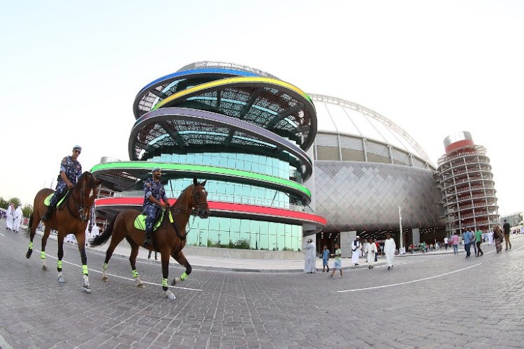 Hình ảnh Sân vận động Quốc tế Khalifa tại  Doha (tháng 5/2017). Ảnh KARIM JAAFAR / AFP