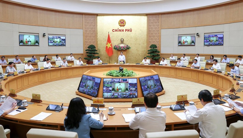 Thủ tướng Phạm Minh Chính chỉ đạo phiên họp (Ảnh VGP/Nhật Bắc)