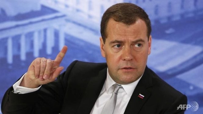 Thủ tướng Nga Dmitry Medvedev - Ảnh: AFP