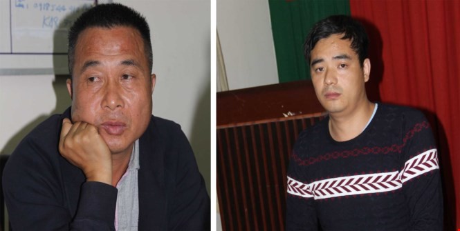 Nghi can Ye Guorong và TianJin khi bị PC45 Công an tỉnh Tây Ninh bắt giữ