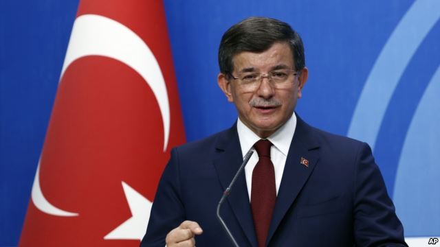 Thủ tướng Thổ Nhĩ Kỳ Ahmet Davutoglu phát biểu tại Ankara ngày 5/5