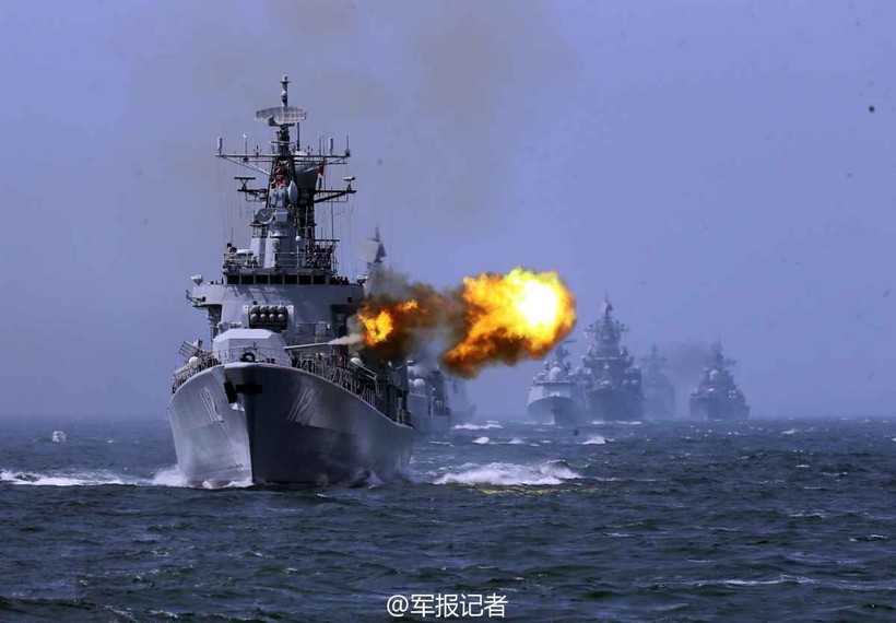 Hải quân Nga và Trung Quốc trong một cuộc tập trận chung ở biển Hoa Đông