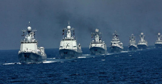 Chiến hạm hải quân Trung Quốc tập trận ở Biển Đông