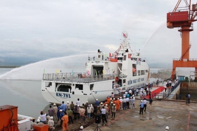 Công ty Đóng tàu Hạ Long bàn giao tàu kiểm ngư hiện đại nhất VN cho lực lượng Kiểm ngư tháng 6/2014