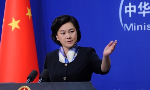 Bà Hoa Xuân Doanh, phát ngôn viên Bộ Ngoại giao Trung Quốc. Ảnh: fmprc.gov.cn.