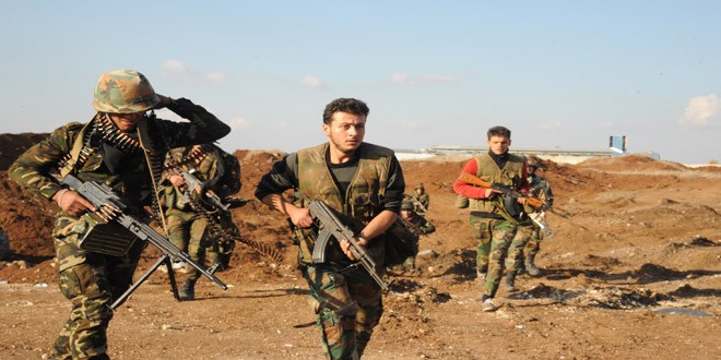 Các đơn vị quân đội Syria tích cực tìm diệt khủng bố