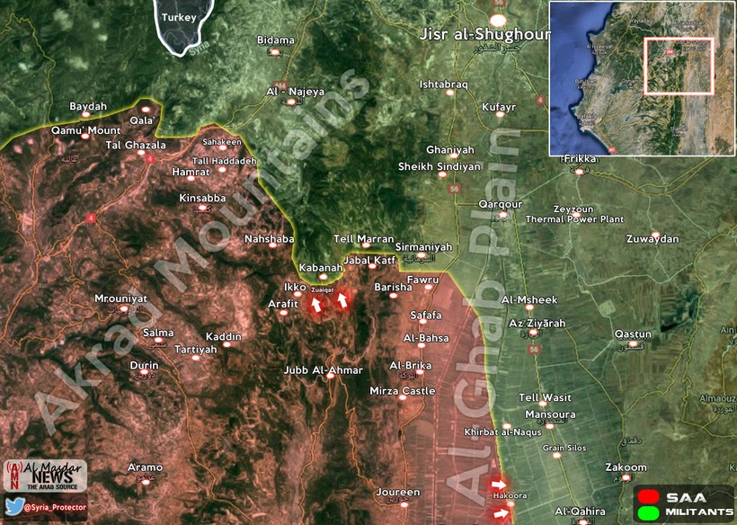 Quân đội Syria phản kích trên miền bắc Latakia