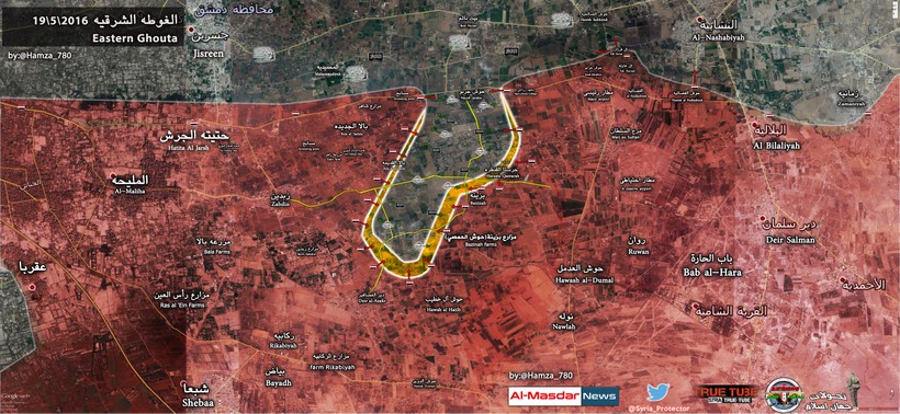 Quân đội Syria giành được ưu thế trên khu vực Đông Ghouta