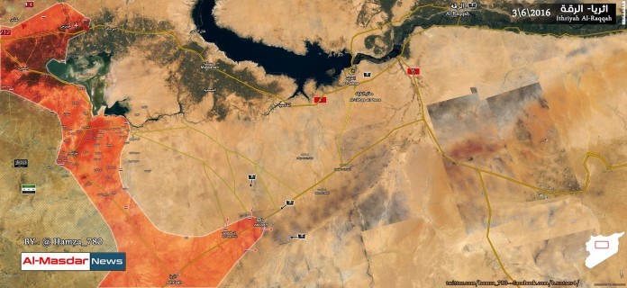Quân đội Syria tiến vào tỉnh Raqqa hướng đến sân bay Tabaqa