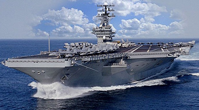 Tàu sân bay USS-Ronald-Reagan trên biển Nhật Bản