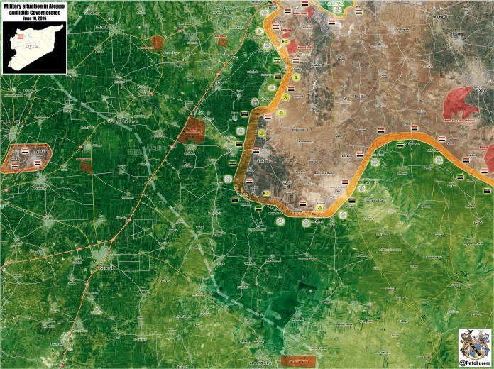 Bản đồ chiến sự Nam Aleppo, Syria