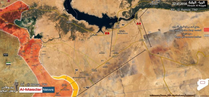 Bản đồ chiến sự tỉnh Raqqa